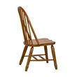 Treasures Medium Brown Bow Back Side Chair -  Oak-Set of 2
