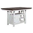 Farmhouse White 5 Piece Gathering Table Set