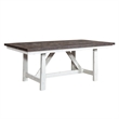 Farmhouse White 5 Piece Trestle Table Set