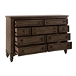 Americana Farmhouse 9 Drawer Dresser - Dusty Taupe