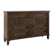 Americana Farmhouse 9 Drawer Dresser - Dusty Taupe