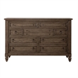 Americana Farmhouse 9 Drawer Dresser - Dusty Taupe