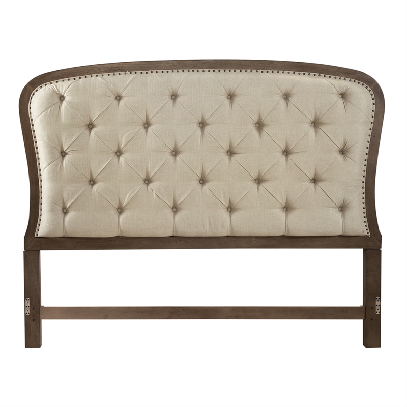 Americana Farmhouse Queen Tufted Panel Headboard - Dusty Taupe