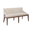 Americana Farmhouse Upholstered Shelter Dining Bench - Dusty Taupe