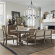 Americana Farmhouse 6 Piece Trestle Table Set