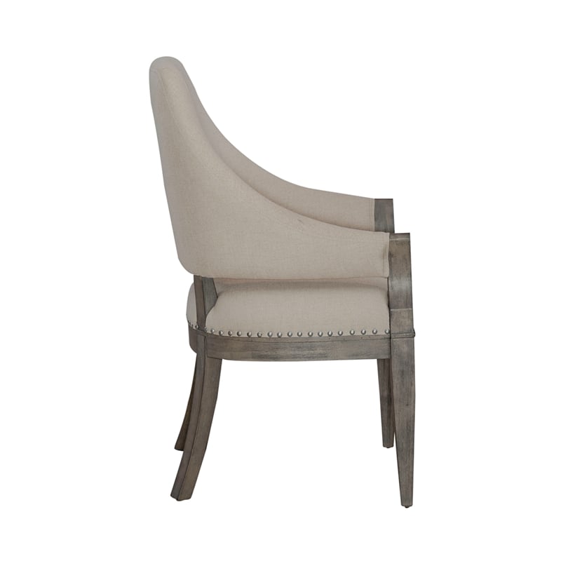 Westfield Upholstered Arm Chair (RTA) - Havana Brown Finish