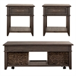 Liberty Furniture Mill Creek 3-Piece Wood Cocktail Table Set in Espresso