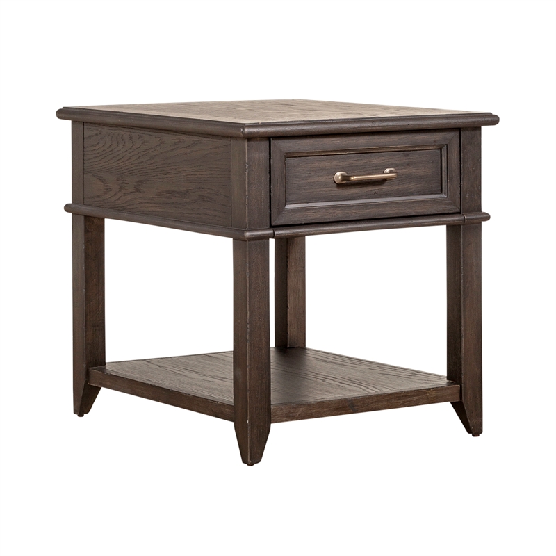 Liberty Furniture Mill Creek 3-Piece Wood Cocktail Table Set in Espresso