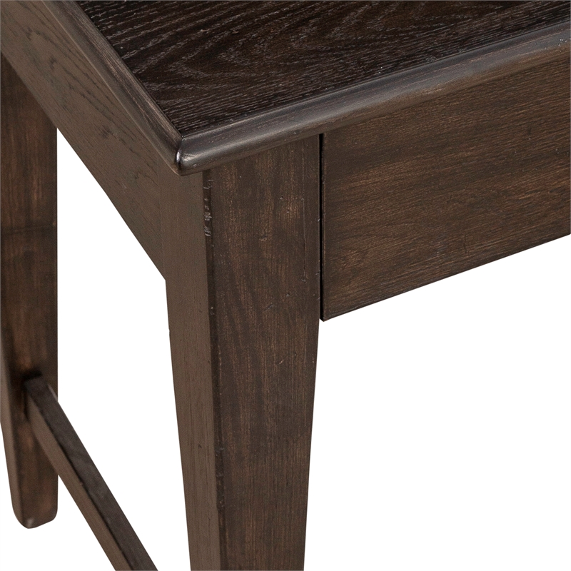Liberty Furniture Mill Creek Wood Console Bar Table in Peppercorn Espresso