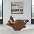 Liberty Furniture Cooper Transitional Leather Loveseat in Camel