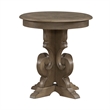 Magnolia Manor Round End Table - Weathered Bisque Finish