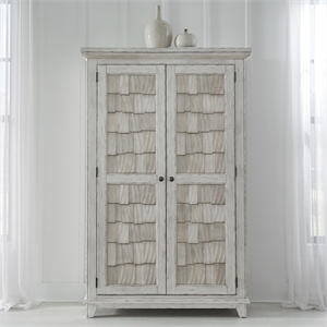 River Place Armoire in Riverstone White