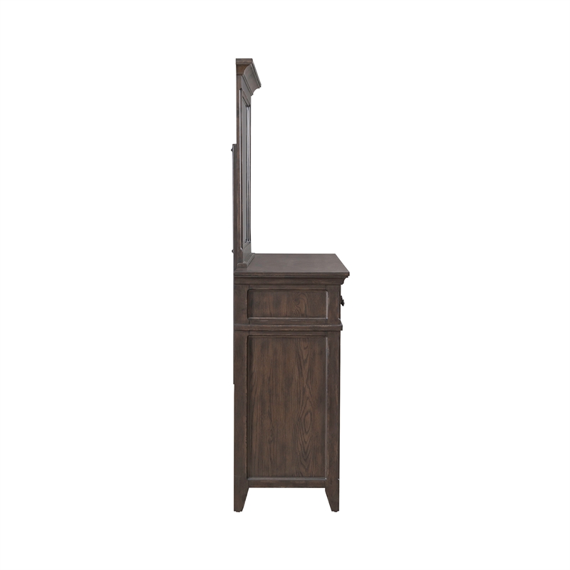 Paradise Valley Dresser & Mirror Set - Saddle Brown
