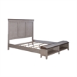 Ivy Hollow King Storage Bed in Weathered Linen