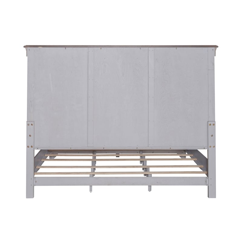 Ivy Hollow King Storage Bed in Weathered Linen