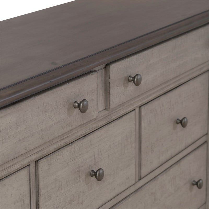 Ivy Hollow Dresser & Mirror in Weathered Linen