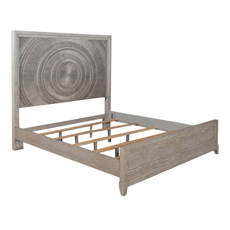 Belmar King California Upholstered Bed in Washed Taupe