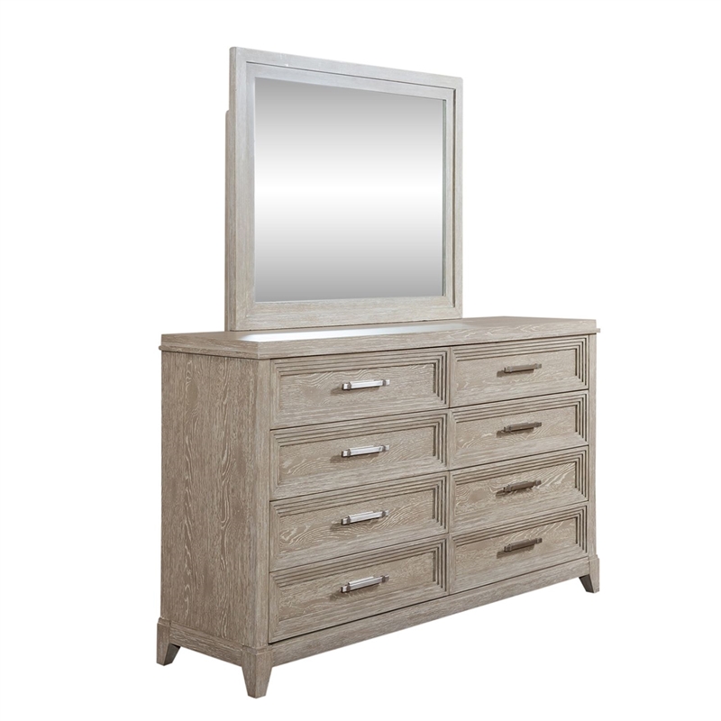 Belmar Dresser & Mirror Set - Washed Taupe