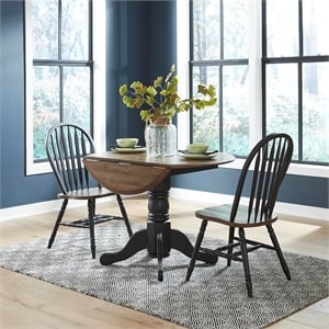 Carolina Crossing 3 Piece Drop Leaf Set in Black