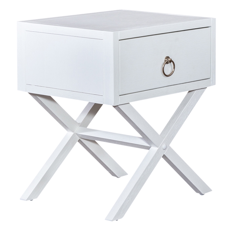 East End 1 Drawer Accent Table in White