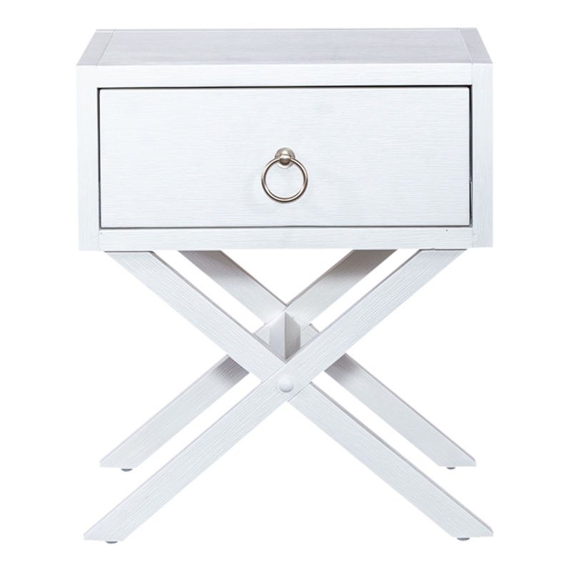 East End 1 Drawer Accent Table in White
