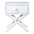 East End 1 Drawer Accent Table in White