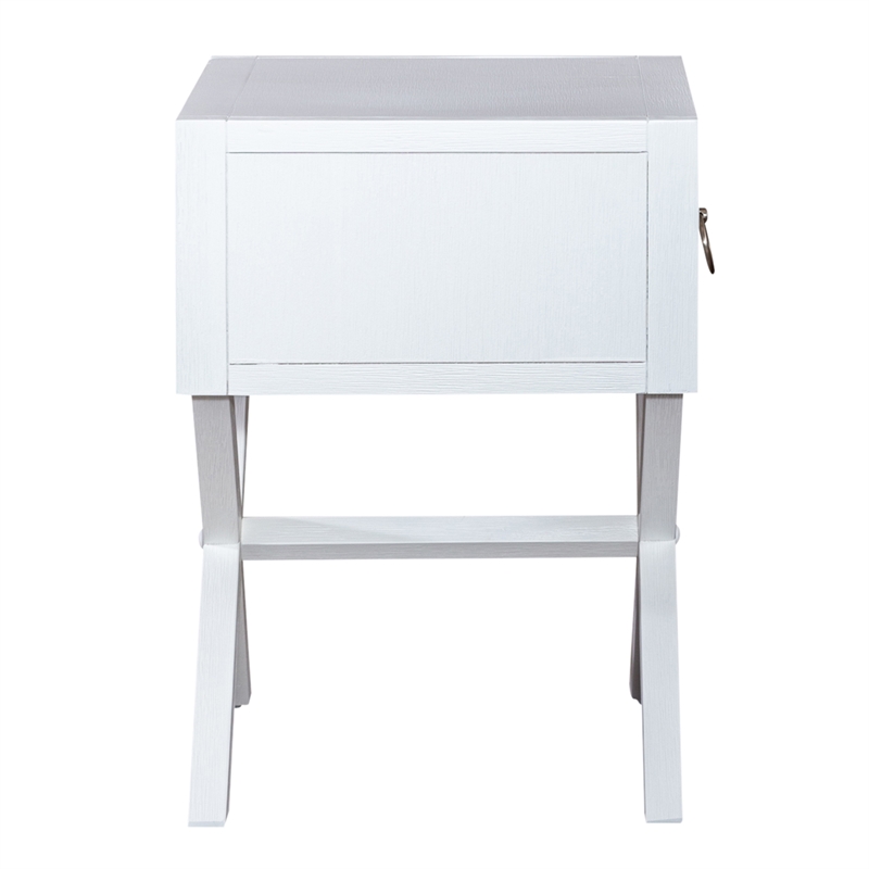 East End 1 Drawer Accent Table in White