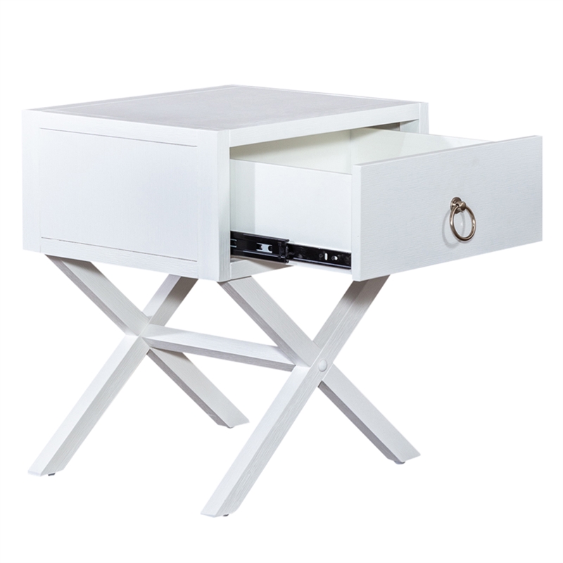 East End 1 Drawer Accent Table in White