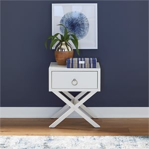 East End 1 Drawer Accent Table in White