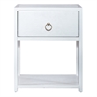 Liberty Furniture East End 1-Shelf/1-Drawer End Table in Wirebrushed White