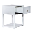 Liberty Furniture East End 1-Shelf/1-Drawer End Table in Wirebrushed White
