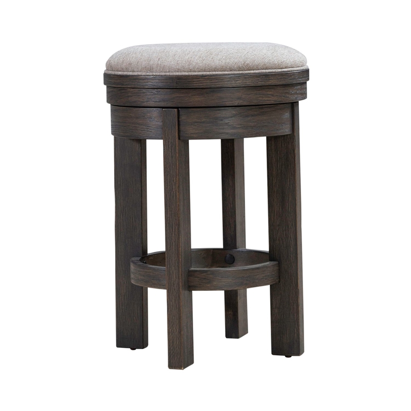 Liberty Furniture Lennox Hill Uph Swivel Console Stool - Brown