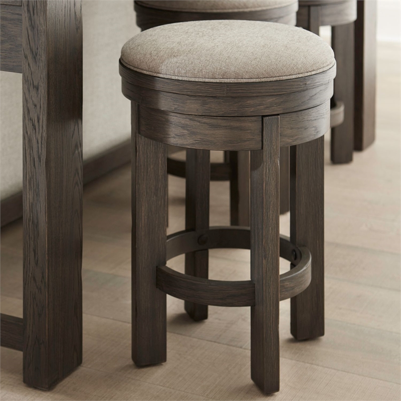 Liberty Furniture Lennox Hill Uph Swivel Console Stool - Brown