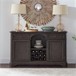 Liberty Furniture Grant Park Rubber Wood Wine Buffet in Cappuccino