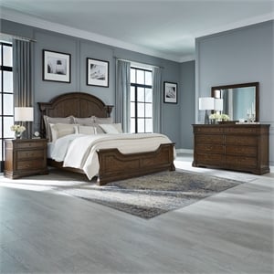 Liberty Furniture Arden Road Cali. King Poster Bed Dresser Mirror Nightstand