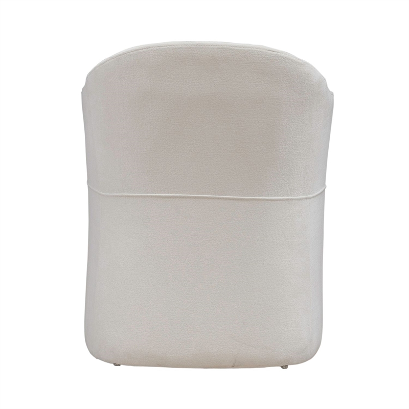 Liberty Furniture Accent Dining Chair with Castors - Squared Arm - Ivory