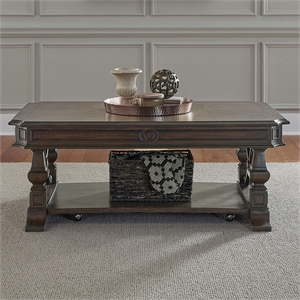 Liberty Furniture Providence Park Living Room Cocktail Table Brown Hickory Wood