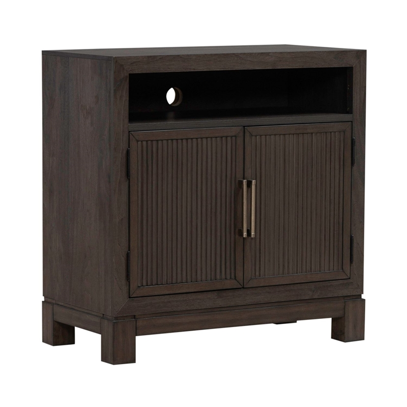 Liberty Furniture Modern Edge Bedside Chest w/ Charging Station - Brown