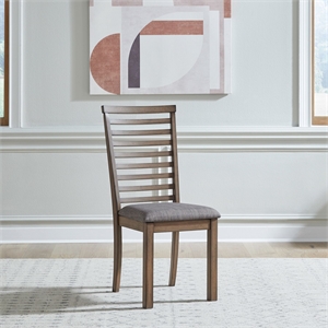 Liberty Furniture Brook Bay Uph Ladder Back Side Chair (RTA) - Set of 2 - Brown