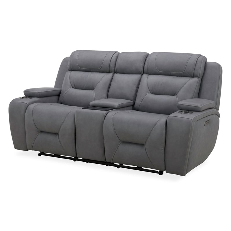 Liberty Furniture Chapman Loveseat w/ Console P2 & ZG - Gray