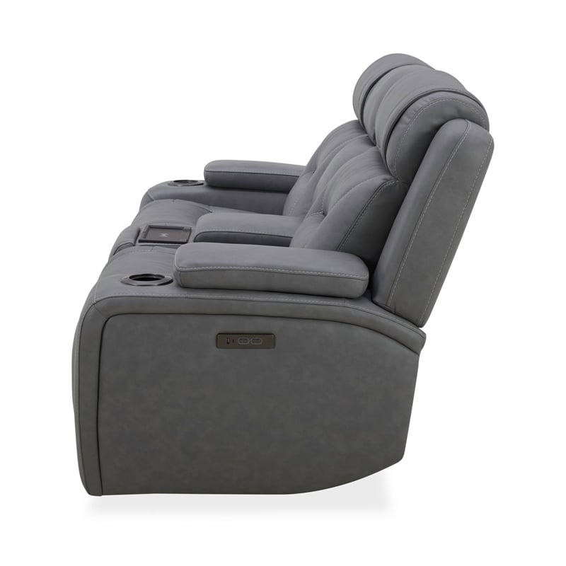 Liberty Furniture Chapman Loveseat w/ Console P2 & ZG - Gray