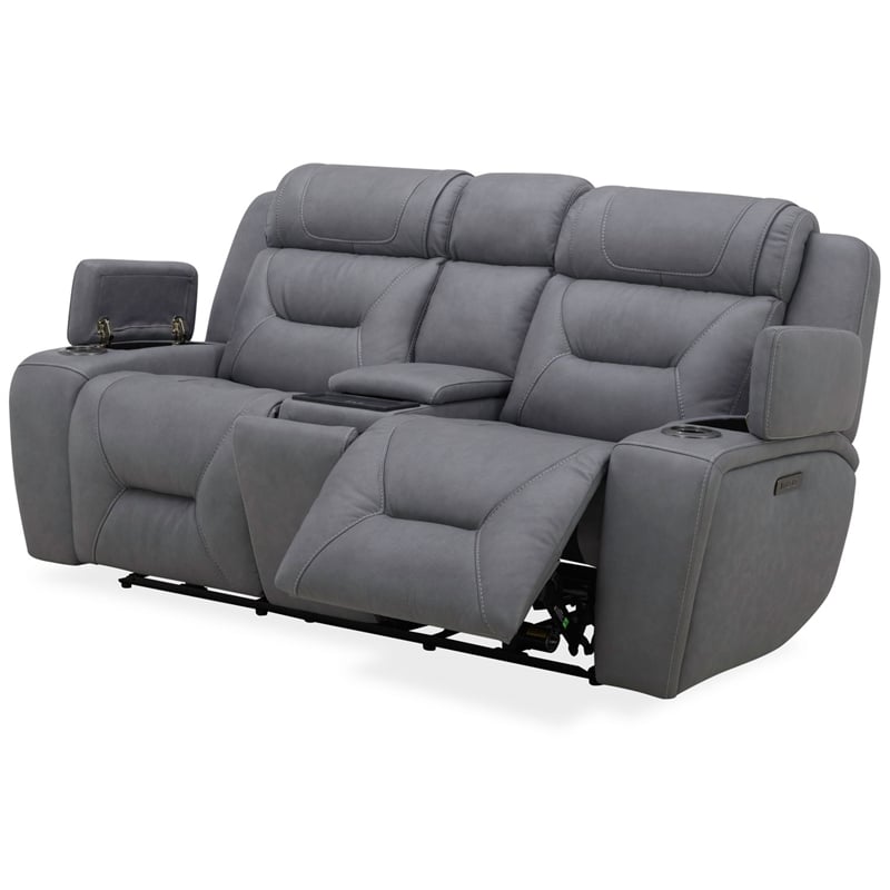 Liberty Furniture Chapman Loveseat w/ Console P2 & ZG - Gray
