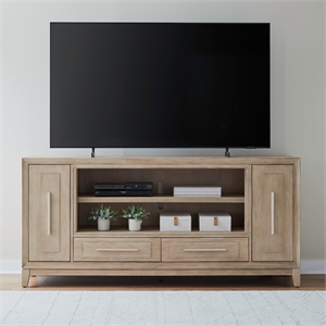 Liberty Furniture Fireplace TV Consoles 80 Inch Fireplace TV Console - Brown