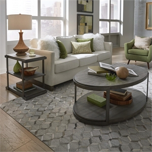Liberty Furniture Modern View Opt 3 Piece Living Room Table Set - Gray