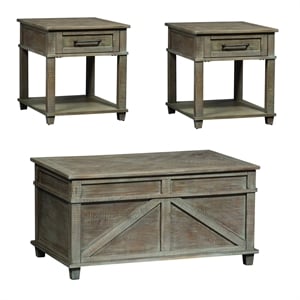 Liberty Furniture Parkland Falls Opt 3 Piece Living Room Table Set - Brown