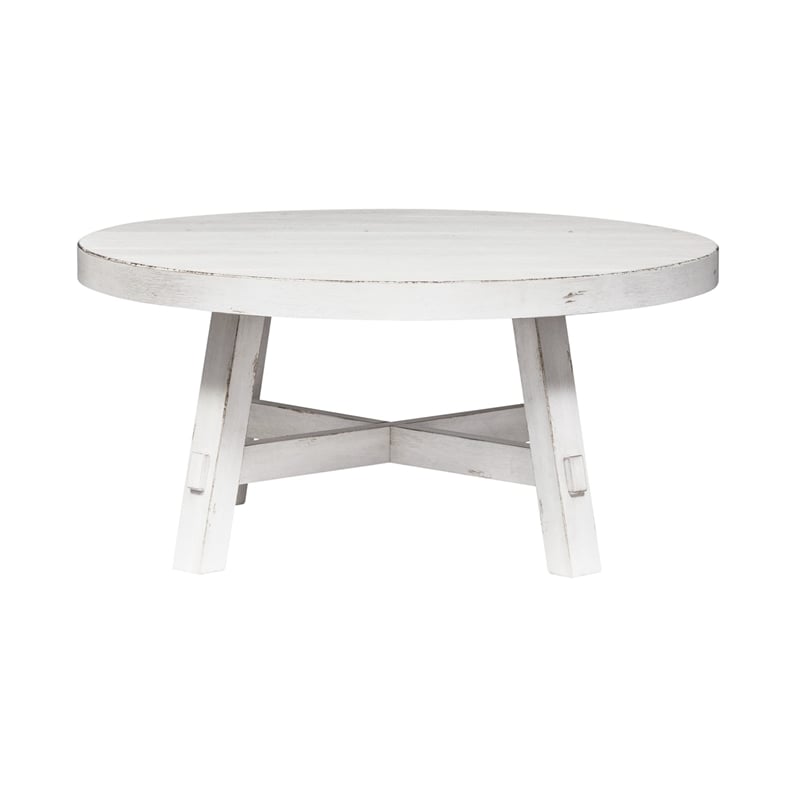 Liberty Furniture Modern Farmhouse 3 Piece Living Room Table Set - White