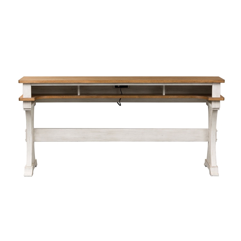 Liberty Furniture Farmhouse Reimagined Console Bar Table - White
