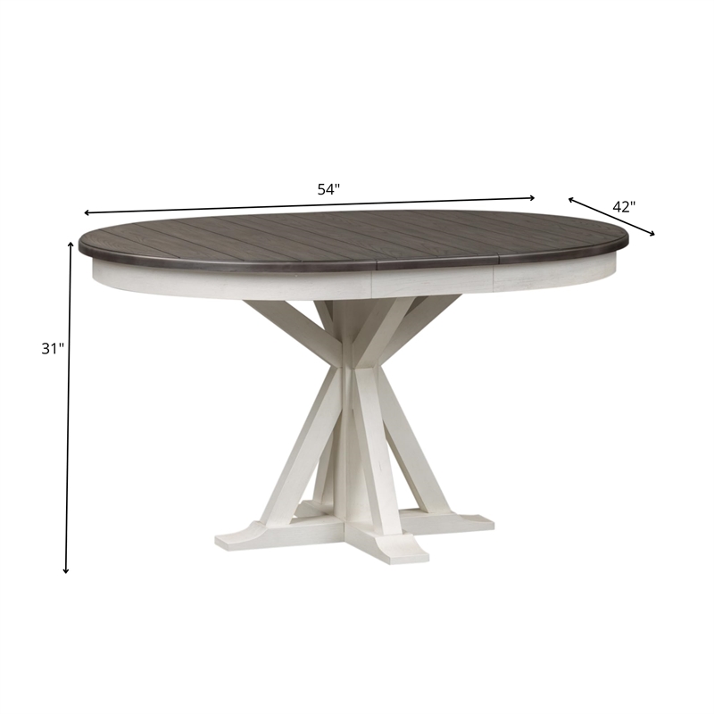 Liberty Furniture Allyson Park 5 Piece Pedestal Table Dining Room Set - White