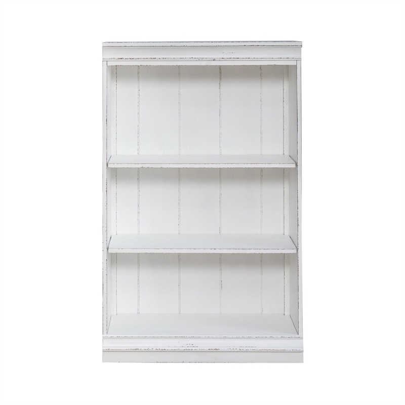 Liberty Furniture Magnolia Manor Stepped Bookcase Wall - White