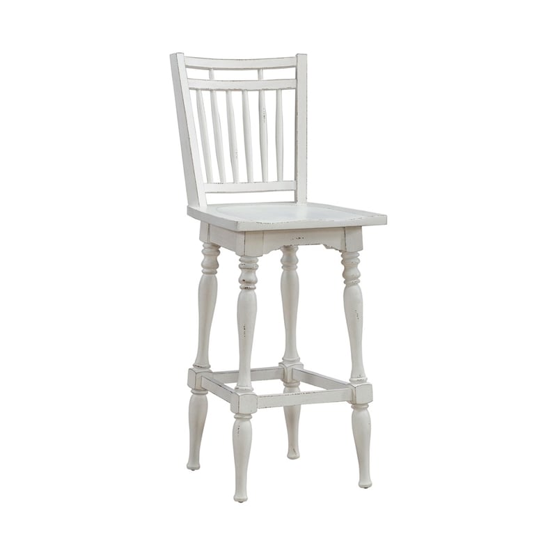 Liberty Furniture Magnolia Manor Spindle Back Swivel Bar Stool - Set of 2